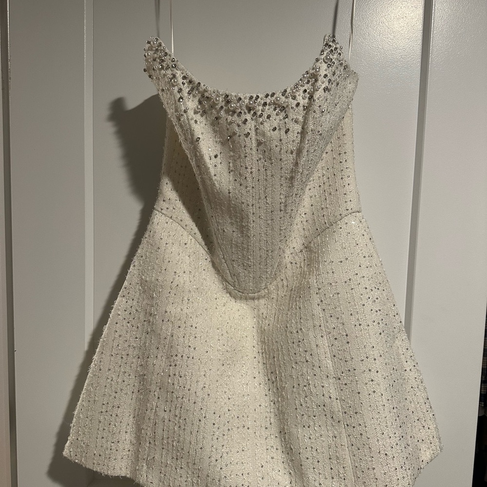 Meshki - Lorrie tweed corset mini dress